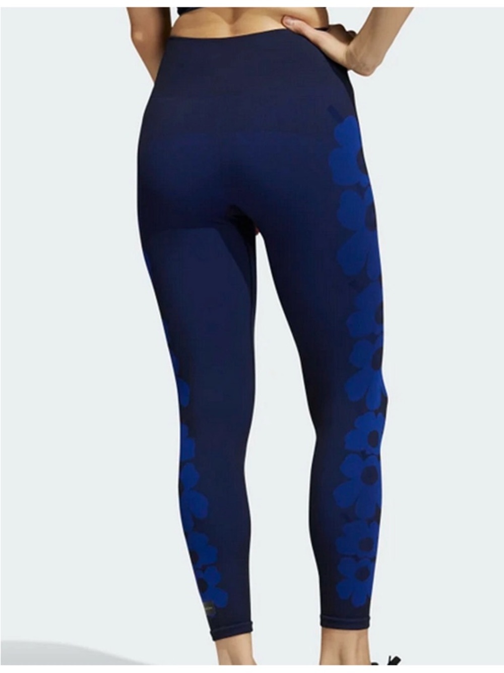 NWT ADIDAS Marimekko  Navy Floral High-Waist Leggings - Picture 5 of 12